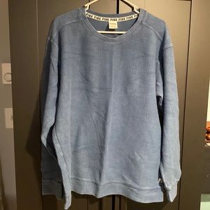 Blue crew neck sweatshirt